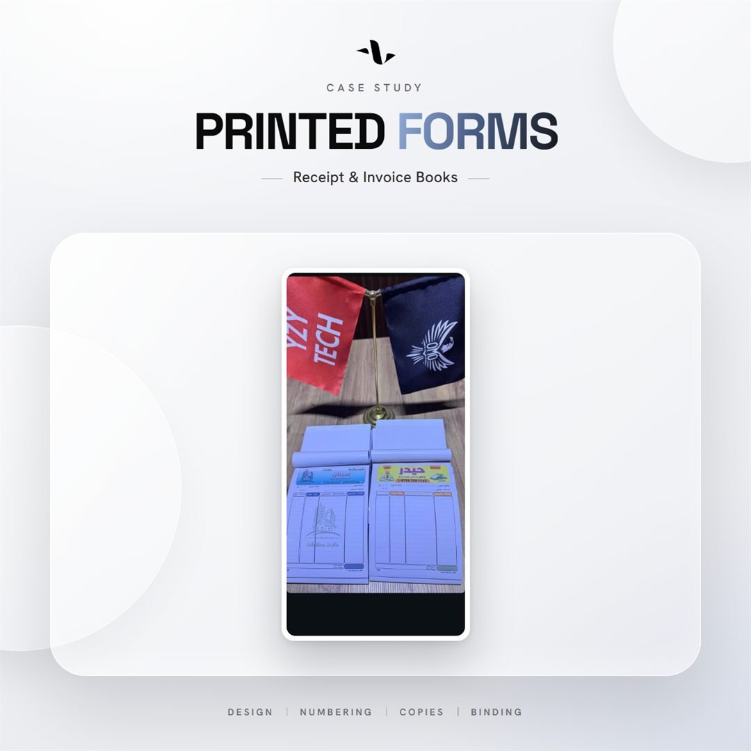 Receipt & Invoice Books — Printed Forms by YZY Agency