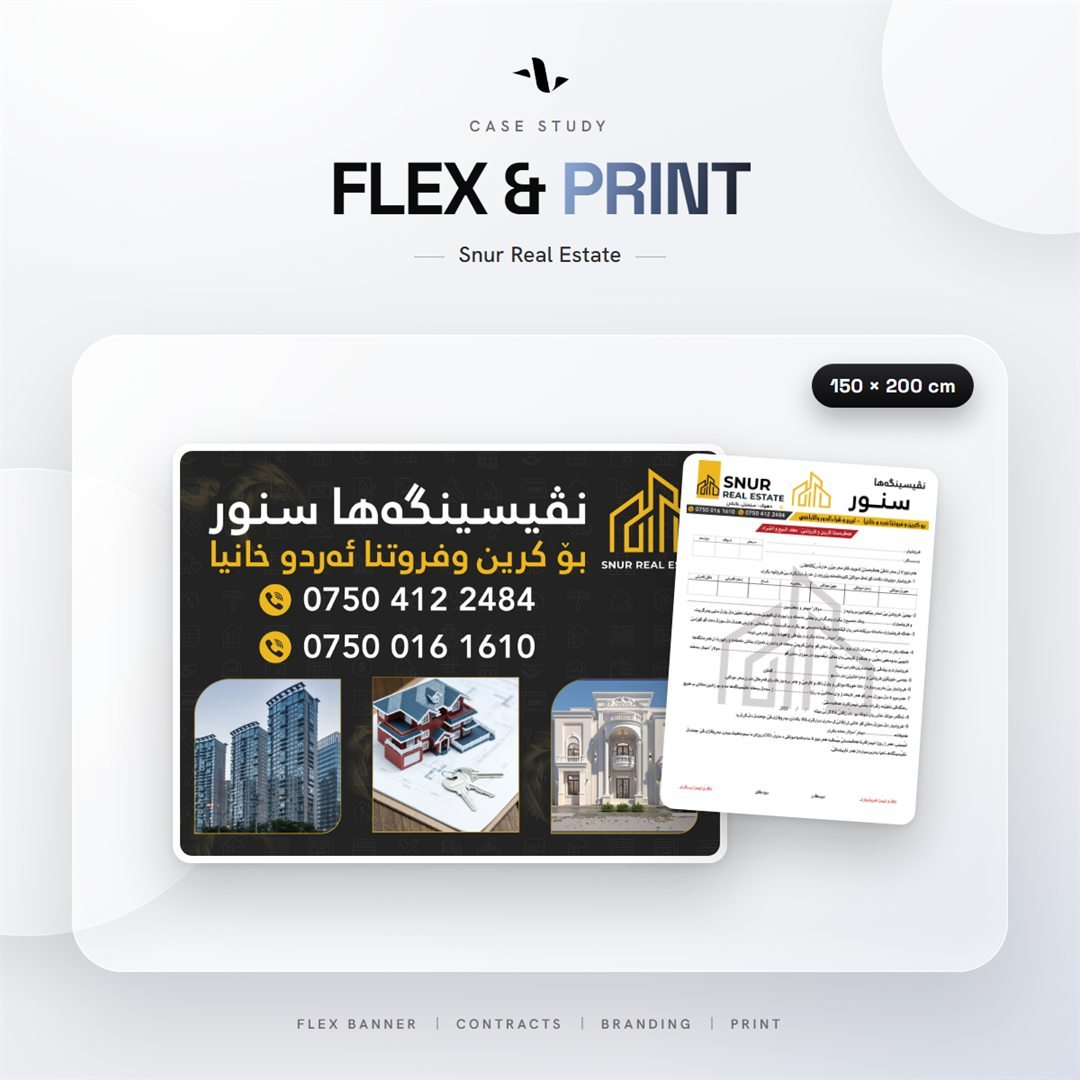 Snur Real Estate — Flex & Print by YZY Agency